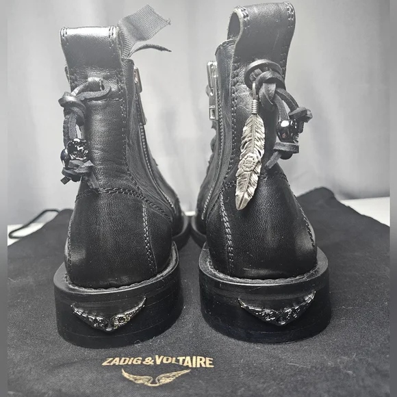 Zadig & Voltaire Laureen Roma Leather Boots New No Box - Size 40